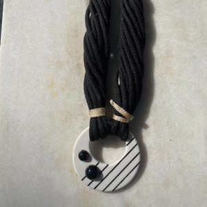 black and white necklace